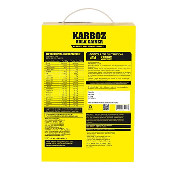 Absolute Nutrition Karboz Weight Gainer - Image 4