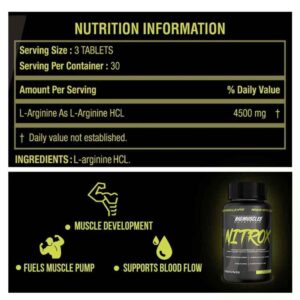 Bigmuscles Nutrition Nitrox Supplement Fact
