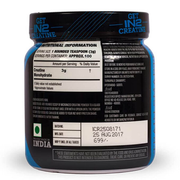IN2 Creatine Monohydrate BAck