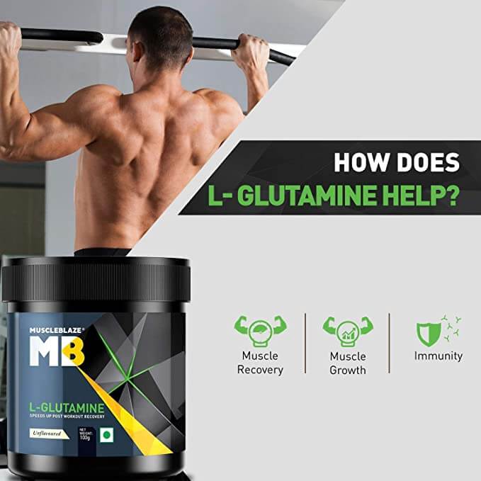 MuscleBlaze L-Glutamine Fitkart Banner 1