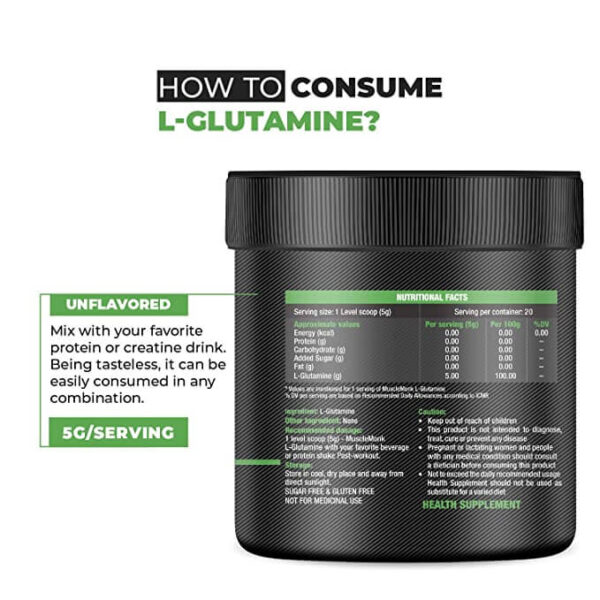 Muscle Monk Glutamine Supplement Fact fitkart 1
