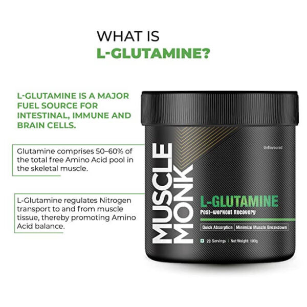 Muscle Monk Glutamine Supplement Fact fitkart