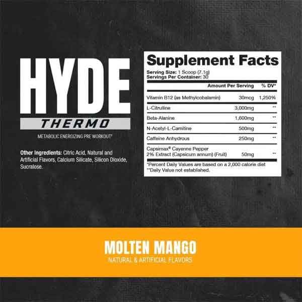 Hyde Thermo Pre workout