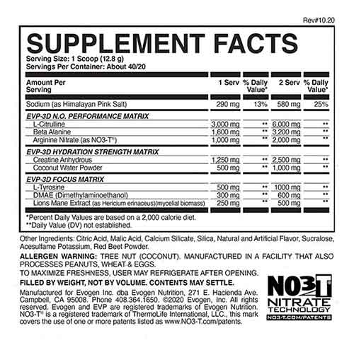 EVOGEN EVP-3D PRE-WORKOUT - Image 2